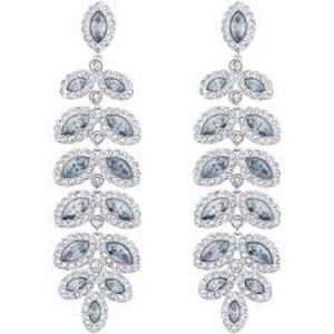 Swarovski Baron Elegant Silver Drop Earrings